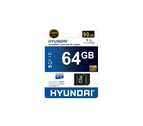 MEMORIA HYUNDAI MICRO SD DE 64 GB CLASS 10 VEL. 95 MBS